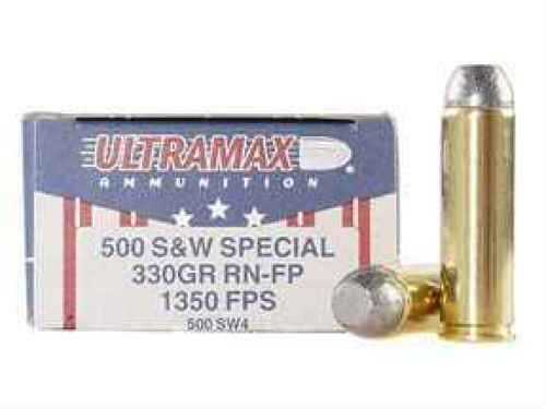 500 S&W 330 Grain Lead 20 Rounds ULTRAMAX Ammunition